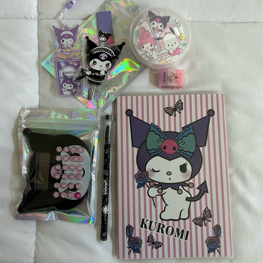 Kuromi Stationery Bundle with Pink and Purple Accents
